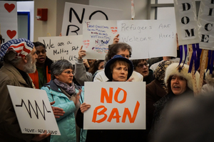 After President Donald Trump signed his executive order on travel and refugee ban in January, hundreds protested  at Syracuse Hancock International Airport.