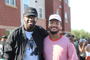 Blacker the Berry co-founders Ryan Bolton, left, and Josh Floyd, right, came up with the idea for the festival last week as a response to University Union's Juice Jam. They felt not all student voices were being represented by the festival, so they started their own and donated the profits to students in the Syracuse City School District.