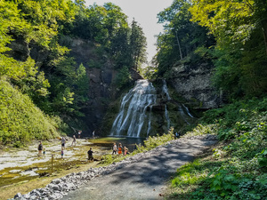 Delphi Falls County Park is 60 acres and was opened to the public in January. 