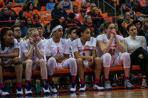 Syracuse's (pictured last season) game against Binghamton has been canceled following a positive test within the Bearcats' program. 