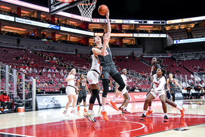 Emily Engstler scored 16 points against Louisville.