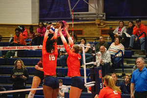 Syracuse fell to Boston College in five sets on Wednesday, despite being one point away from winning the match in the final set.