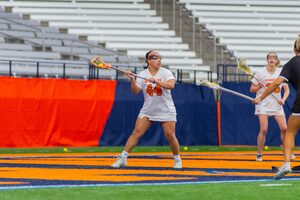 Syracuse women’s lacrosse attackers Emma Ward and Olivia Adamson were named to the 2025 Tewaaraton Award watch list.