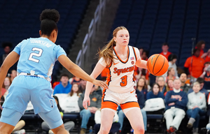 Despite freshman Olivia Schmitt's career-high nine points, SU's point guard struggles early led to its 10-point loss to UNC.