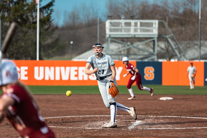 Madison Knight struck out eight and only allowed two runs to lead Syracuse to its second win of the day versus Utah Valley.