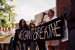 One of the speakers of the Black Lives Matter rally had traveled from Charlottesville within the last day. 