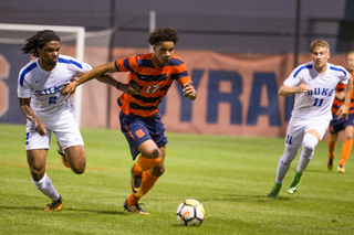 Tajon Buchanan had a breakaway one-on-one with Pulisic, but his shot deflected off the Duke goalkeeper's face and back into play.