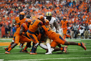 The Syracuse defense didn't give up a single touchdown through the air.